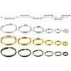100pcs Double Jump Rings 18k Yellow Gold Strong No Fade Open Split Connector Loop Findings for Jewellery Making Craft (16mm) view 3
