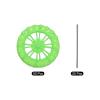 MECCANIXITY 50pcs Toy Car Wheels, 45mmx12mm Plastic Roll and 2mmx50mm Shaft Round Rod Axles for DIY RC Car Truck Boat Helicopter Model Part, Green view 3