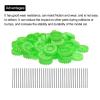 MECCANIXITY 50pcs Toy Car Wheels, 45mmx12mm Plastic Roll and 2mmx50mm Shaft Round Rod Axles for DIY RC Car Truck Boat Helicopter Model Part, Green view 4