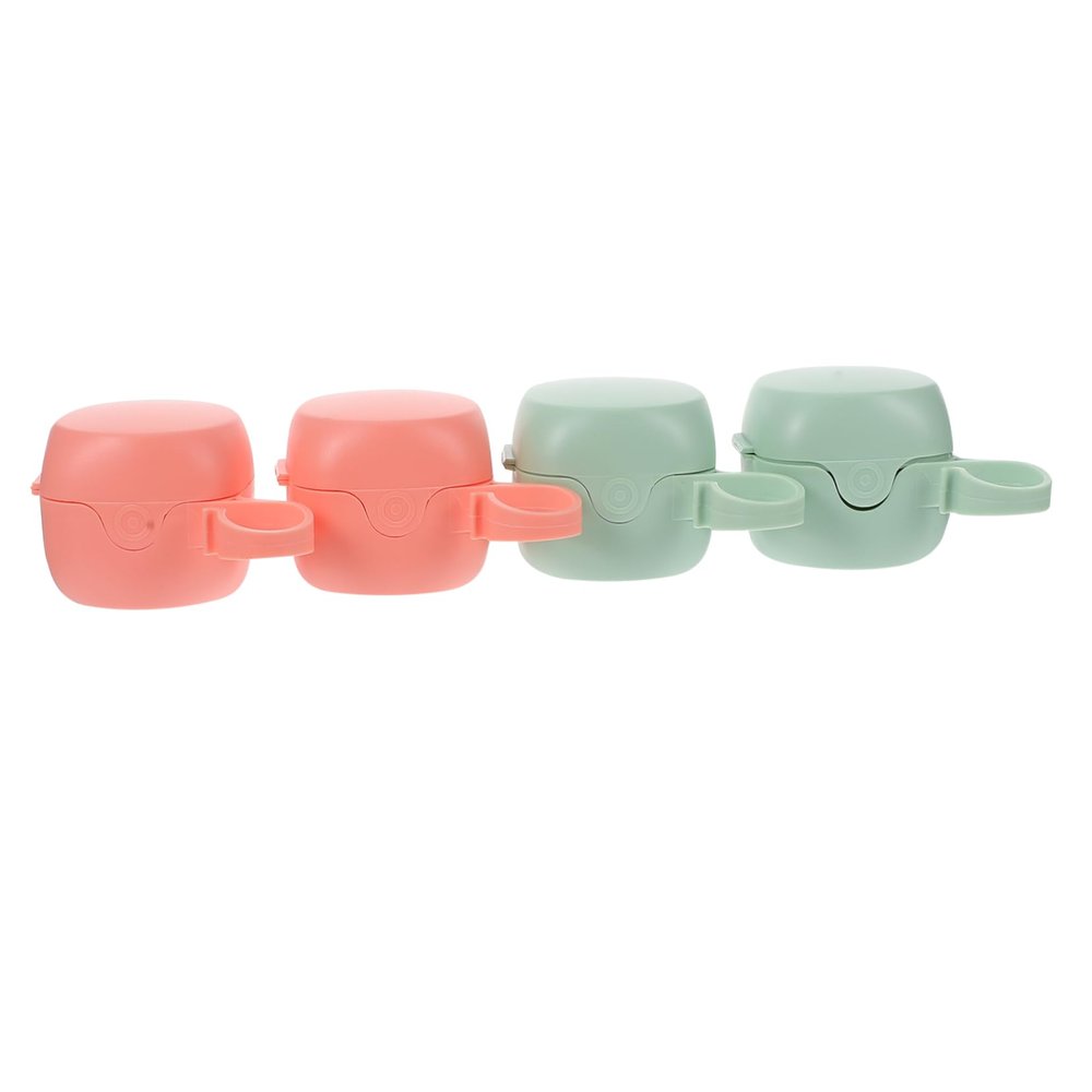 4pcs Portable Pacifier Holder Cases Travel-Friendly Pacifier Storage Box Soother Container for Strollers Diaper Bags and Home Use