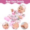 UZIDBTO 12" Girl Baby Dolls with Doll Clothes and Accessories,First Baby Doll Playset Includes Feeding Bottle,Pacifier Gift Idea for Toddler 3 Ages and Up view 4