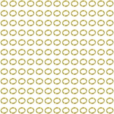 100pcs Double Jump Rings 18k Yellow Gold Strong No Fade Open Split Connector Loop Findings for Jewellery Making Craft (14mm)