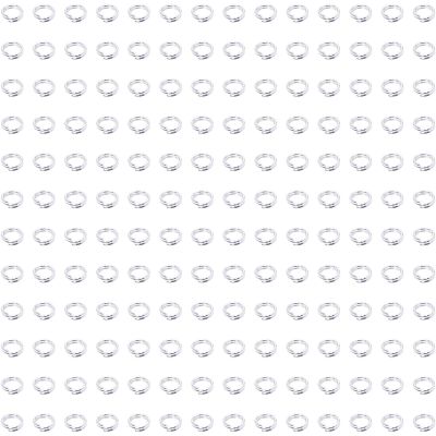 100pcs Double Jump Rings Silver Strong No Fade Open Split Connector Loop Findings for Jewellery Making Craft (14mm)
