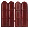 1: 12 Room Divider Wood Screen, Retro Dollhouse Furniture Miniature, Desktop Ornament, Portable Partition Reversible Freestanding Privacy for Home Furniture Decor (Red) view 1