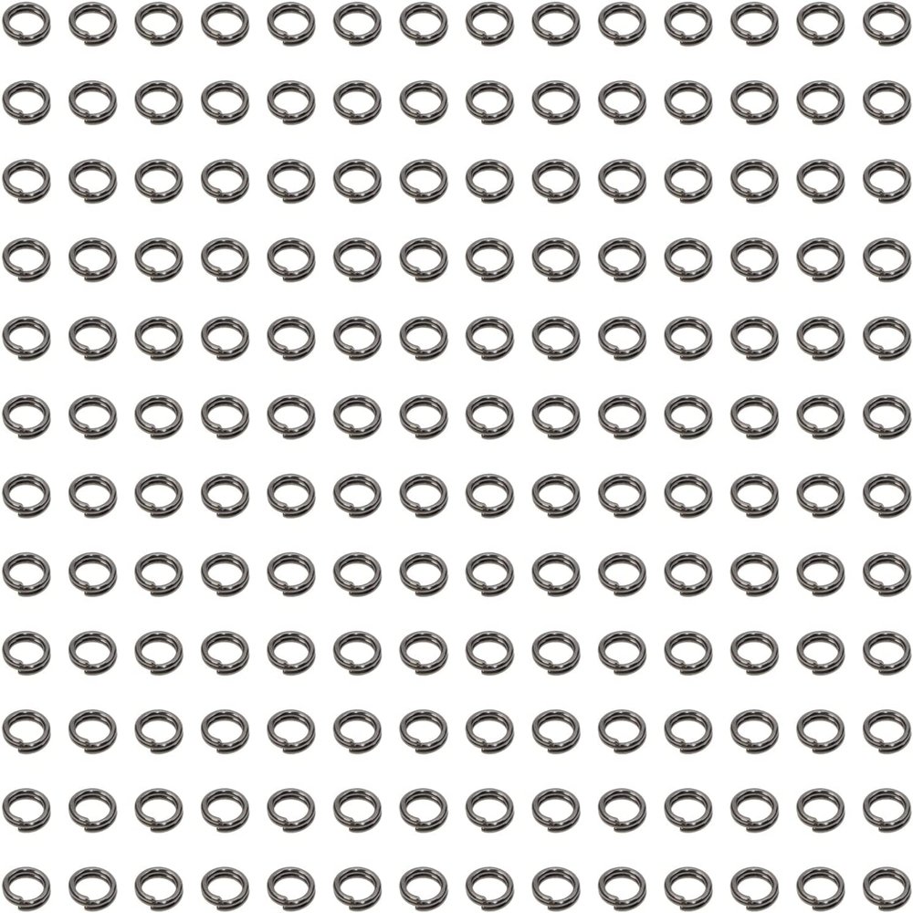 100pcs Double Jump Rings Gun Metal Black Strong No Fade Open Split Connector Loop Findings for Jewellery Making Craft (16mm)