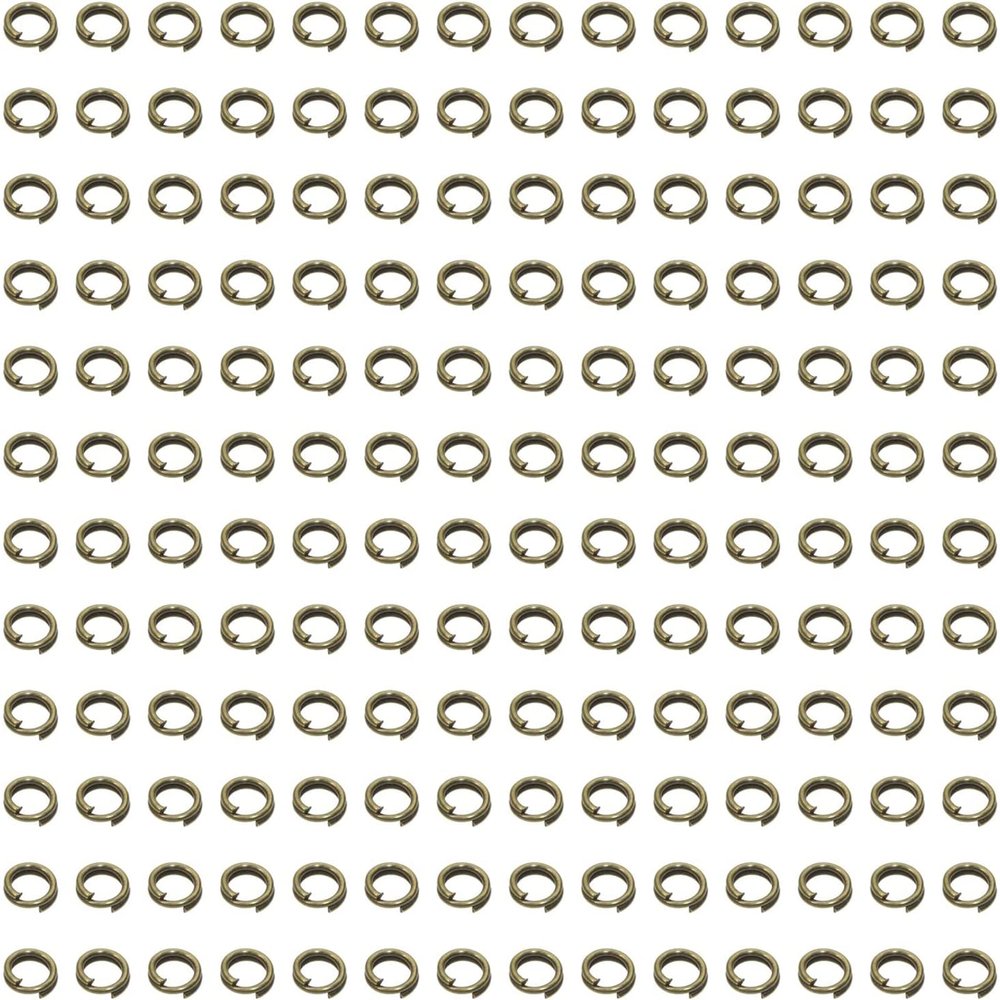 100pcs Double Jump Rings Antique Bronze Strong No Fade Open Split Connector Loop Findings for Jewellery Making Craft (16mm)