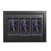 12.8"x9.4"Card Display Case,Sports Card Display,Baseball Card Display,Wood HD Glass 3 Graded Card Display Case,for,Sports,Baseball,Basketball,Hockey(Black).  view 1