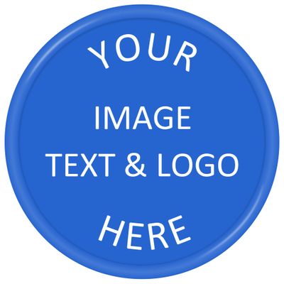 Qansean 500 Custom Plastic Chips,Personalized Your Own Photo/Text/Logo on a Chip Double Sided Printing,Good for Beer or Drink in Bar Token (Blue)