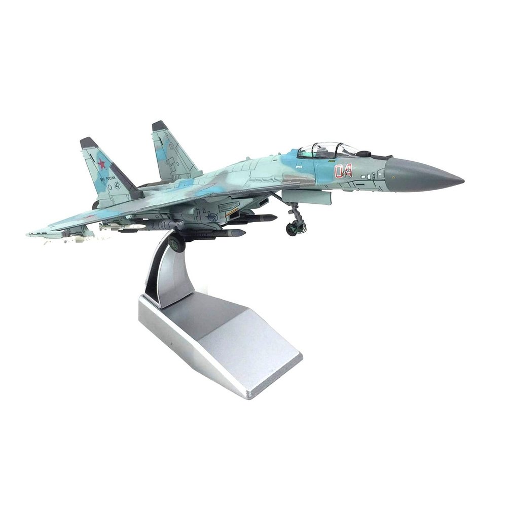 9.1 1/100 Scale Su-35 Fighter Model Airplane Aircraft Model Jet Collectibles Diecast Plane Model for Collection Gift Ornament (Size : A)