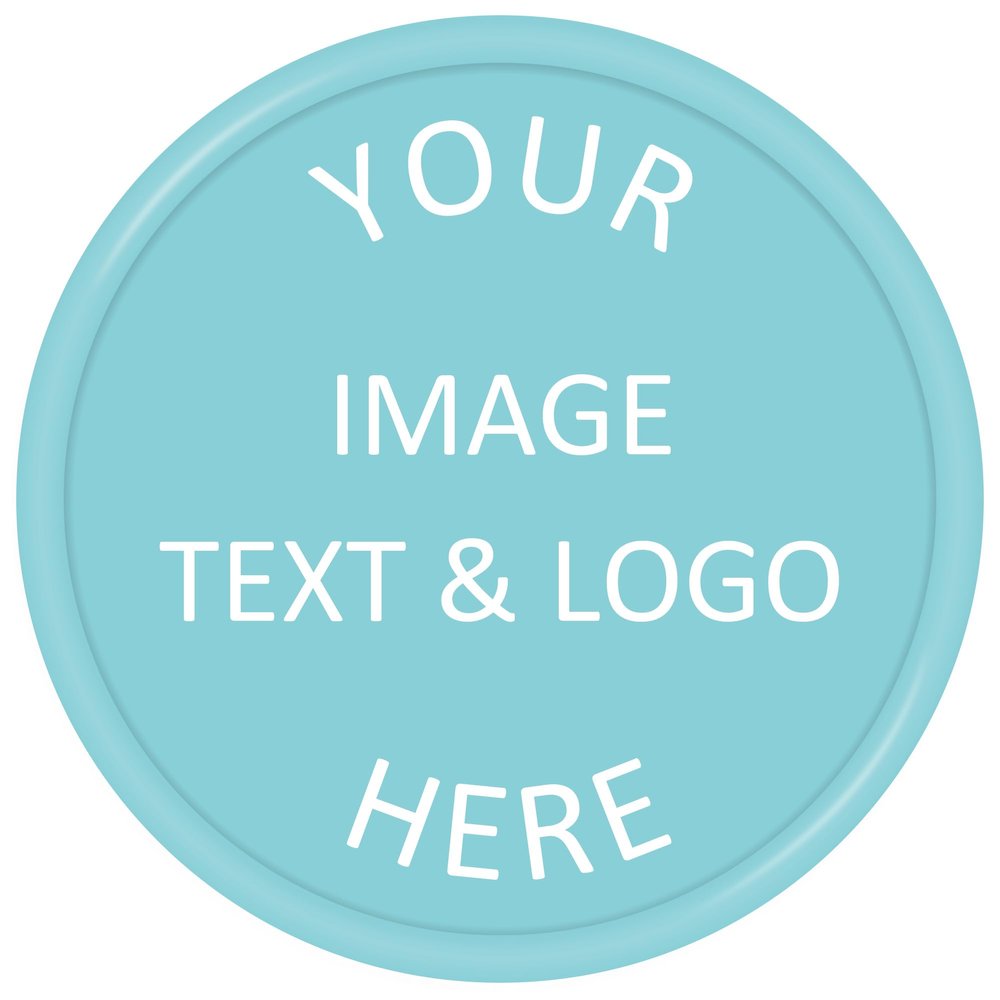 Qansean 500 Custom Plastic Chips,Personalized Your Own Photo/Text/Logo on a Chip Double Sided Printing,Good for Beer or Drink in Bar Token (Lake Blue)