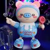 Electronic Dancing Pig Toy, Portable Dancing Pig with Cool Light, Clear Sound, Cute Kids Walking Animal Interactive Toy, Home Entertainment for Children (Blue) view 2