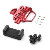 Aluminum Transmitter Protector Frame with Phone Holder Mount Clip Clamp Compatible for Flysky Noble NB4/NB4 Pro/NB4+ Plus Remote Control Bracket Holder Base RC Radio Controller Shell Support (red) view 2