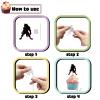 18 PCS Werewolf Cupcake Toppers for Boys Girls Baby Shower Halloween Party Decorations Wolf Birthday Party Supplies Black Glitter Wolf Cake Decorations view 4