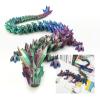 Dak Haan 30" Large 3D Printed Dragon,Flexible Articulated Crystal Dragon Fidget Toy,Cool Big Dragon Toy,Huge 3D Printed Dragon Gift for Girls Boys Kids Age 3-5 4-7 8-12 Years Old view 1