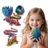 Dak Haan 3D Printed Dragon,Dragon Eggs with Dragon Inside,Surprise Dragon Egg Toy,15'' Full Articulated Crystal 3D Dragonls view 1