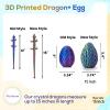 Dak Haan 3D Printed Dragon,Dragon Eggs with Dragon Inside,Surprise Dragon Egg Toy,15'' Full Articulated Crystal 3D Dragonls view 2