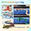 Dak Haan 3D Printed Dragon,Dragon Eggs with Dragon Inside,Surprise Dragon Egg Toy,15'' Full Articulated Crystal 3D Dragonls view 3