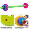 Kids Weight Set - Barbell with 8 Adjustable Plates - Kids Indoor Play Gym Toddler Workout Set - Baby Weights Toys for Age 3 and Up by Hey Play view 2