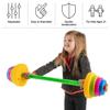 Kids Weight Set - Barbell with 8 Adjustable Plates - Kids Indoor Play Gym Toddler Workout Set - Baby Weights Toys for Age 3 and Up by Hey Play view 3