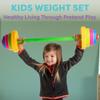Kids Weight Set - Barbell with 8 Adjustable Plates - Kids Indoor Play Gym Toddler Workout Set - Baby Weights Toys for Age 3 and Up by Hey Play view 4