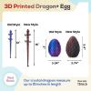 Dak Haan 3D Printed Dragon Egg,Dragon Eggs with Dragon Inside,Surprise Dragon Egg Toy,15'' Full Articulated Crystal 3D Dragon,Cool Animals Dino Eggs for 5-7 4-6 8-12 Year Old Boys Kid Girls view 2