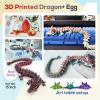 Dak Haan 3D Printed Dragon Egg,Dragon Eggs with Dragon Inside,Surprise Dragon Egg Toy,15'' Full Articulated Crystal 3D Dragon,Cool Animals Dino Eggs for 5-7 4-6 8-12 Year Old Boys Kid Girls view 3