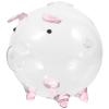ibasenice Transparent Glass Piggy Bank Cute Pig-Shaped Money Pot for Boys and Girls Creative Decorative Desktop Decor for Boys and Girls view 1