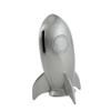 Abaodam 1pc Zinc Alloy Rocket-Shaped Coin Bank Creative Money Storage Pot for Home Decor Resistant Saving Container for Boys and Girls and Adults Silver view 1