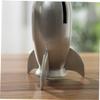 Abaodam 1pc Zinc Alloy Rocket-Shaped Coin Bank Creative Money Storage Pot for Home Decor Resistant Saving Container for Boys and Girls and Adults Silver view 4