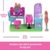 Barbie Mini BarbieLand Collectible Hair Salon Playset with 1.5-Inch Doll, Style Station with Mirror, Shampoo Area and Reception Desk for Storytelling Play view 4