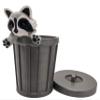 3D Printed Raccoon - Articulated Multicolor Fidget Toy Figure (Medium with Trash Can) view 1