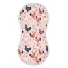 AMmao Pink Hen Chicken Pattern Burp Cloths 1 Pack Muslin Burping Cloth Cotton Burp Towel Soft Absorbent Baby Burp Cloths for Boys Girls Newborn 22 x 11 in view 1