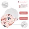 AMmao Pink Hen Chicken Pattern Burp Cloths 1 Pack Muslin Burping Cloth Cotton Burp Towel Soft Absorbent Baby Burp Cloths for Boys Girls Newborn 22 x 11 in view 3