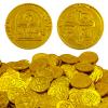 150Pcs Pirate Gold Coins Plastic Bulk St. Patrick's Pirate Gold Coins Novelty Party Favors, Pirate Party, Treasure Hunt Game and Party Favors view 1