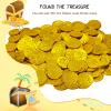 150Pcs Pirate Gold Coins Plastic Bulk St. Patrick's Pirate Gold Coins Novelty Party Favors, Pirate Party, Treasure Hunt Game and Party Favors view 4