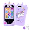 Kids Phone for Girls,Christmas Birthday Gifts for 3 4 5 6 7 8 Years Old Girls,Touchscreen Learning Toys for Kids Age 3-11 with Dual Camera view 1
