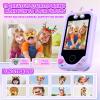 Kids Phone for Girls,Christmas Birthday Gifts for 3 4 5 6 7 8 Years Old Girls,Touchscreen Learning Toys for Kids Age 3-11 with Dual Camera view 4