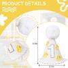 Little Yellow Duck 1st Birthday Party Hat - Duck Themed Cake Smash Decor, Yellow & White Cone Hat for Boys & Girls view 2