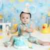 Little Yellow Duck 1st Birthday Party Hat - Duck Themed Cake Smash Decor, Yellow & White Cone Hat for Boys & Girls view 3