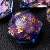 Role dice Liquid Core DND Dice Set, 7pcs Sharp Edge Dice for Role Playing Dungeons and Dragons Ttrpg with Gift Box, Handmade Resin D&D Dice RPG Role Playing Games Dice Set(Blue&Pink Quicksand) view 1
