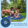 Fireflowery 40 inch Saucer Tree Swing Set for Kids, Flying Seat with 600D Oxford Fabric & Adjustable Hanging Straps, Round Disc Swing for Indoor & Outdoor, Backyard, Playground (Blue Whale) view 2