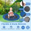 Fireflowery 40 inch Saucer Tree Swing Set for Kids, Flying Seat with 600D Oxford Fabric & Adjustable Hanging Straps, Round Disc Swing for Indoor & Outdoor, Backyard, Playground (Blue Whale) view 3