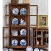 6PCS Handcrafted Miniature Ceramic Plates in 1:12 or 1:6 Scale, Vintage Porcelain Playhouse Dishes (Blue-White B, 4CM) view 4
