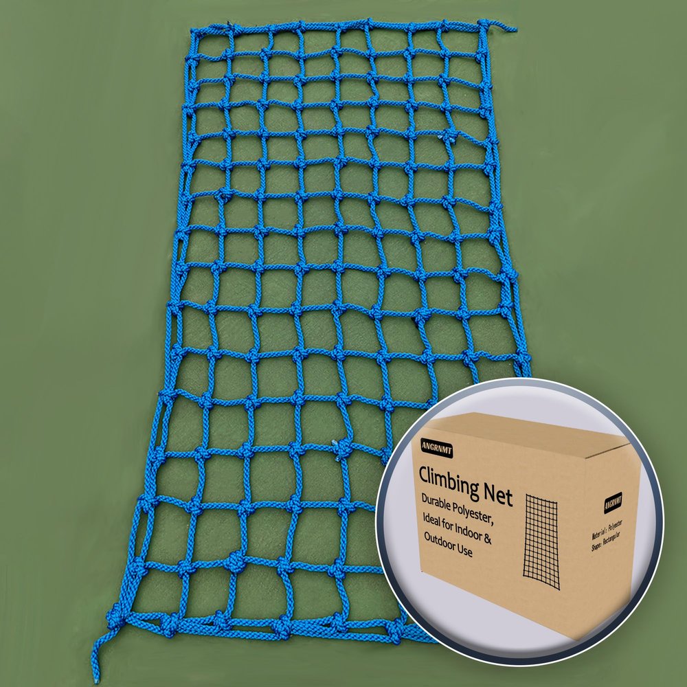 ANGRNMT Heavy-Duty Climbing Net with 6 Sizes - Perfect for Kids, Versatile on Balcony, Railing Polyester Fiber, Exquisite Craftsmanship (3ft x 9ft)