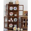 6PCS Handcrafted Miniature Ceramic Plates in 1:12 or 1:6 Scale, Vintage Porcelain Playhouse Dishes (Garden-A, 3CM) view 4