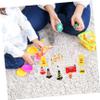 CORHAD 18pcs Miniature Traffic Signs Set Road Traffic Simulation Toys for Boys and Girls Educational Roadblocks for Construction Play Safety Signs for Learning view 4