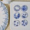 6PCS Handcrafted Miniature Ceramic Plates in 1:12 or 1:6 Scale, Vintage Porcelain Playhouse Dishes (Blue-White C, 3CM) view 3