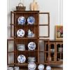6PCS Handcrafted Miniature Ceramic Plates in 1:12 or 1:6 Scale, Vintage Porcelain Playhouse Dishes (Blue-White C, 3CM) view 4