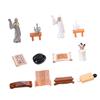 VINTORKY 10pcs Mini Ornament Traditional Ancientry Theme Resin Figurines for Dollhouse Decor Vivid Crafts for Spaces Elegant Cultural Touch Easy to Maintain view 1