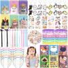 134Pcs Cat Party Favors Set for Kids Cat Themed Birthday Party Supplies With Cat Headband Spiral Notepads Pens Keychains Tattoo Cat DIY Face Stickers Silicone Bracelets Cat Favors for Girls Kids Party view 1